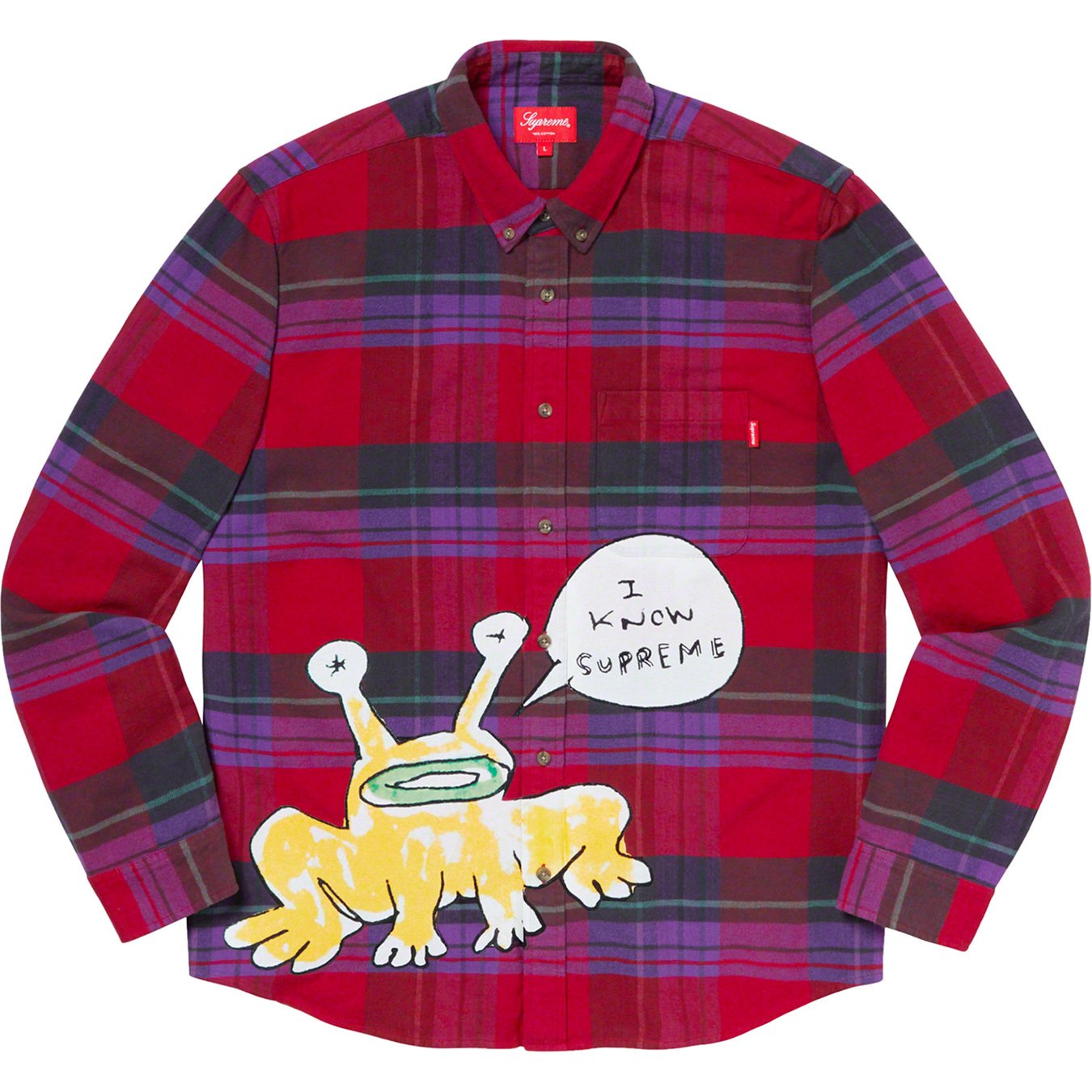 supreme Danel Johnston Plaid Shirt-