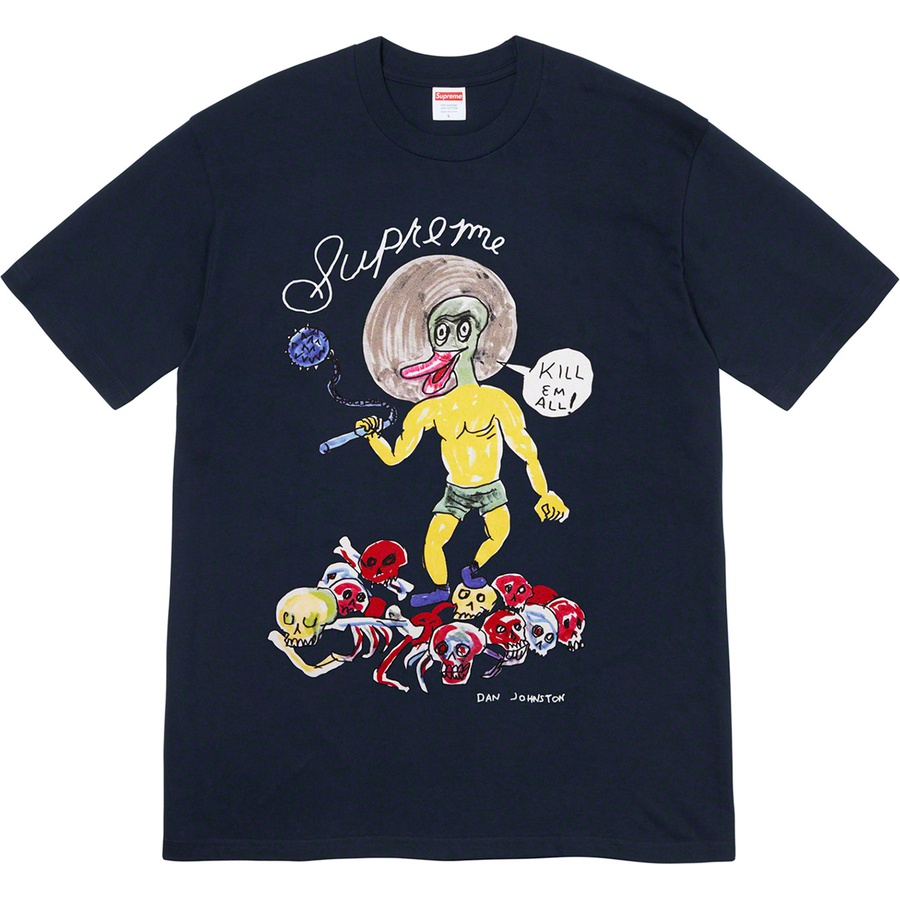 Details on Daniel Johnston Kill Em All Tee Navy from spring summer
                                                    2020 (Price is $44)