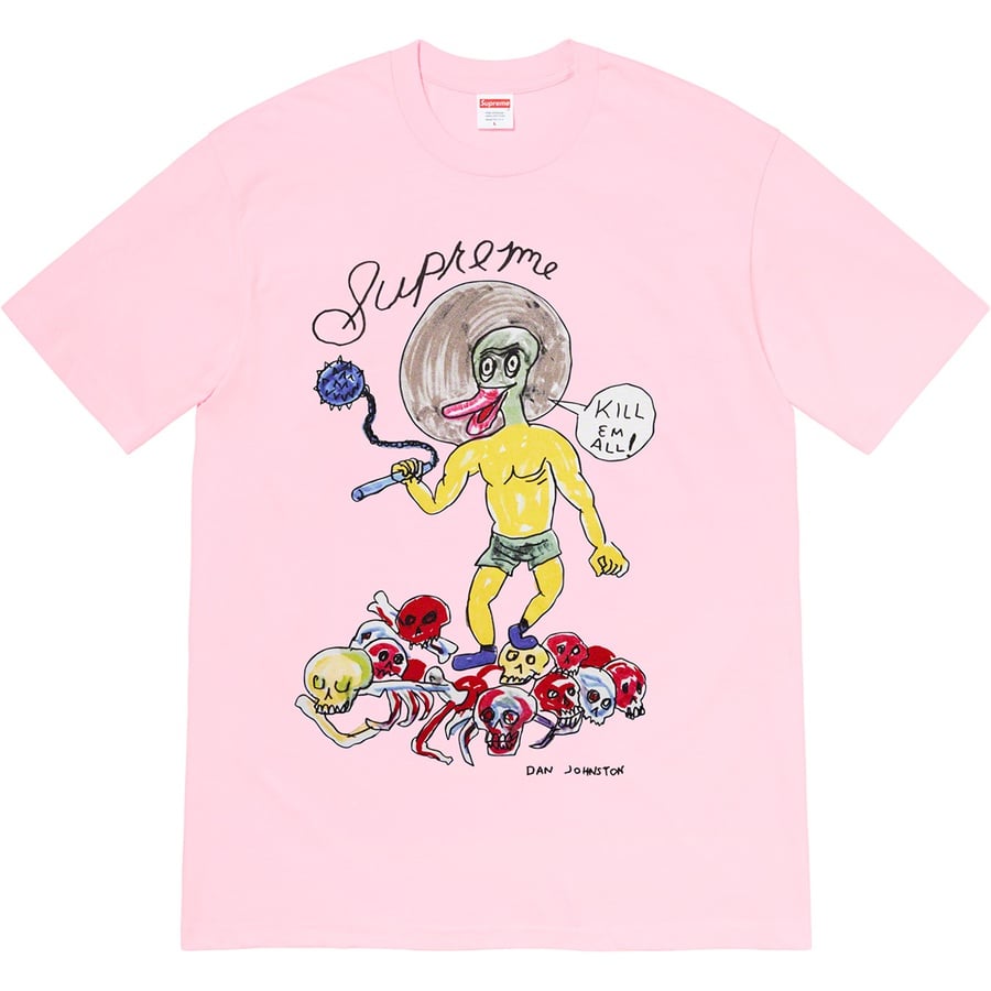 Details on Daniel Johnston Kill Em All Tee Light Pink from spring summer
                                                    2020 (Price is $44)