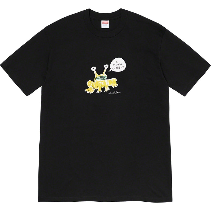 Details on Daniel Johnston Frog Tee Black from spring summer
                                                    2020 (Price is $44)