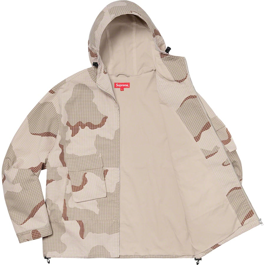 Details on Ripstop Utility Jacket Desert Camo from spring summer
                                                    2020 (Price is $248)