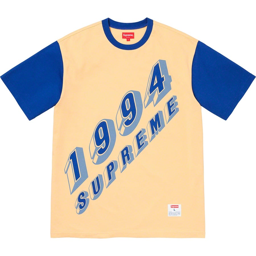 Details on Bevel Text Ringer Tee Light Yellow from spring summer 2020 (Price is $78)