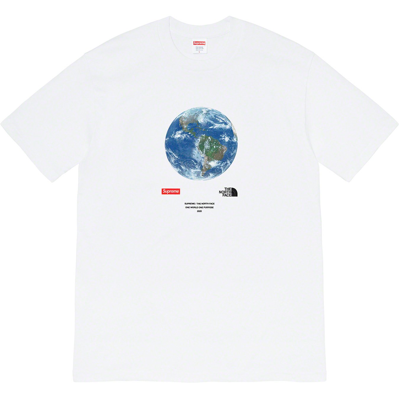 north face x supreme tee