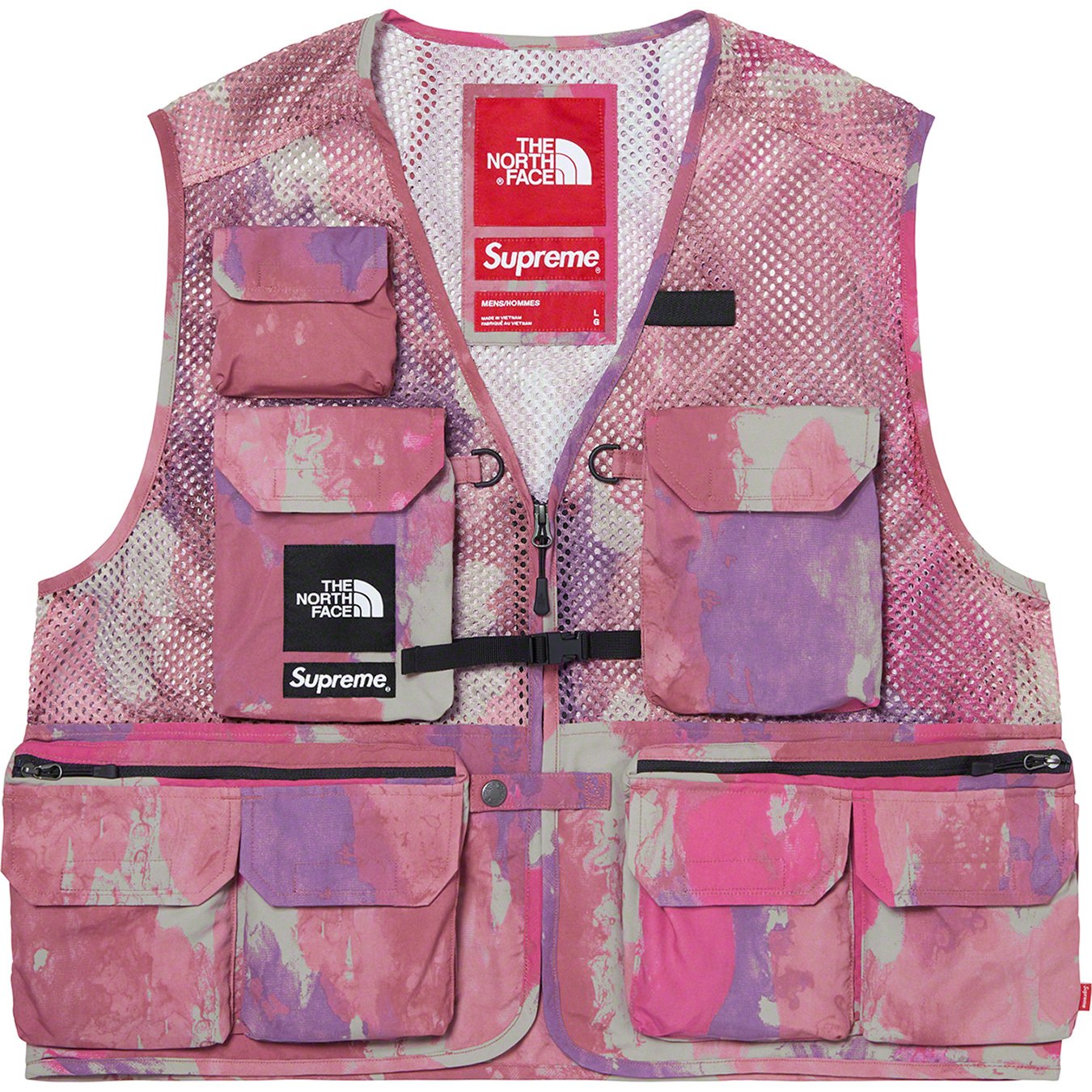 M supreme the north face cargo vest gold