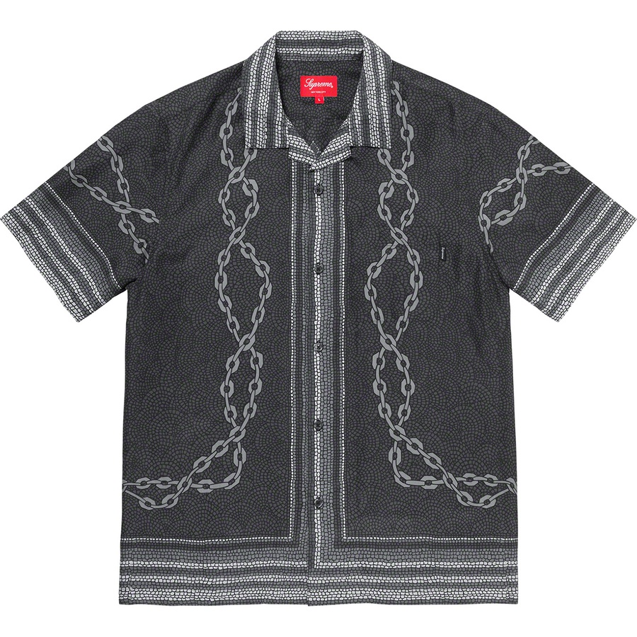 Details on Mosaic Silk S S Shirt Black from spring summer 2020 (Price is $158)