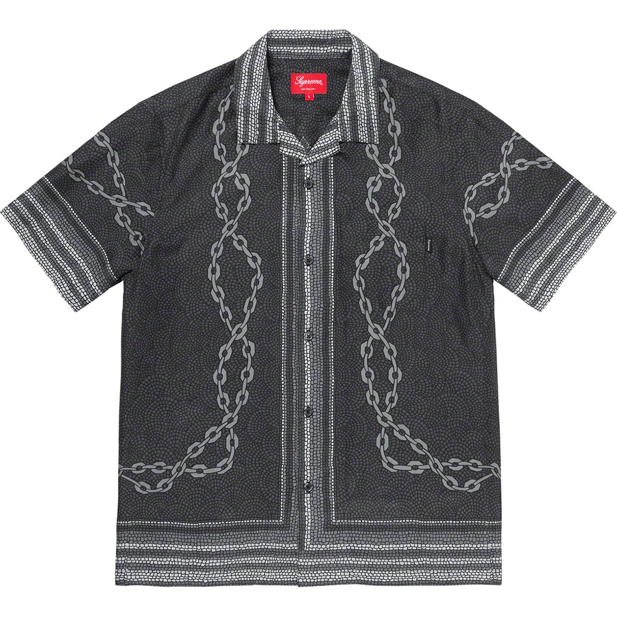 Details on Mosaic Silk S S Shirt Black from spring summer
                                                    2020 (Price is $158)