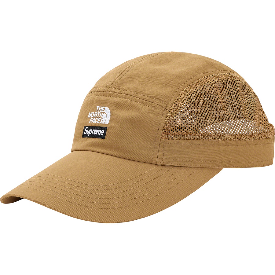 Details on Supreme The North Face Sunshield Camp Cap Gold from spring summer
                                                    2020 (Price is $88)