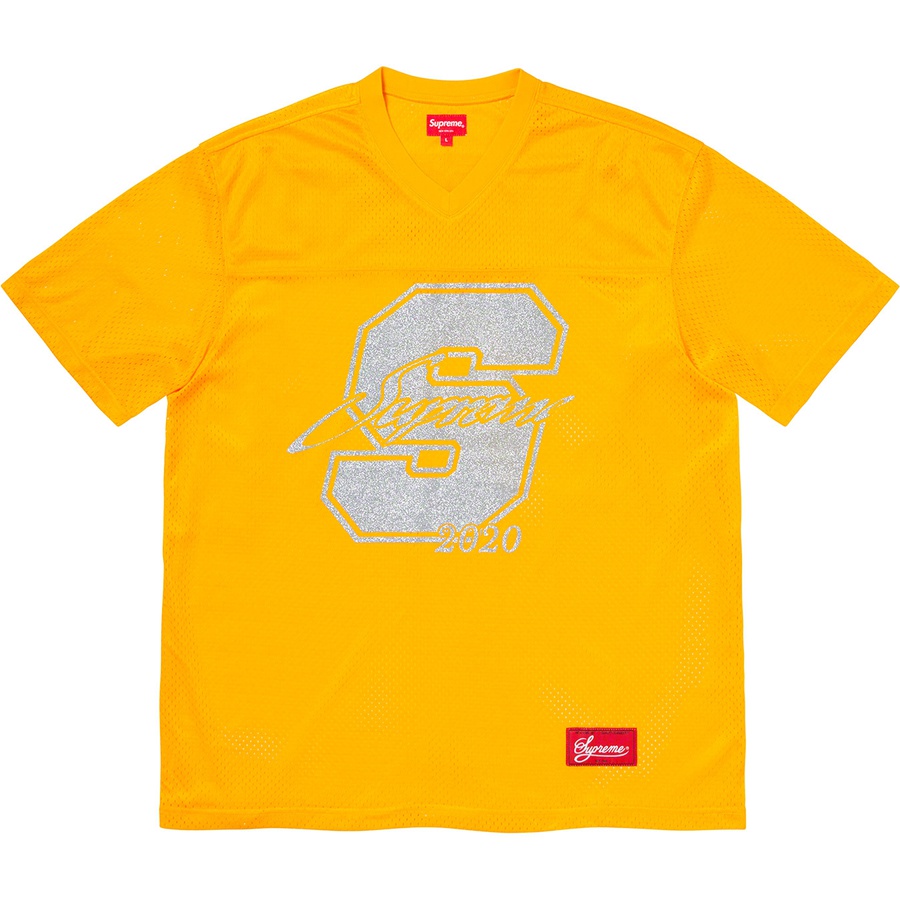 Details on Glitter Football Top Yellow from spring summer
                                                    2020 (Price is $98)