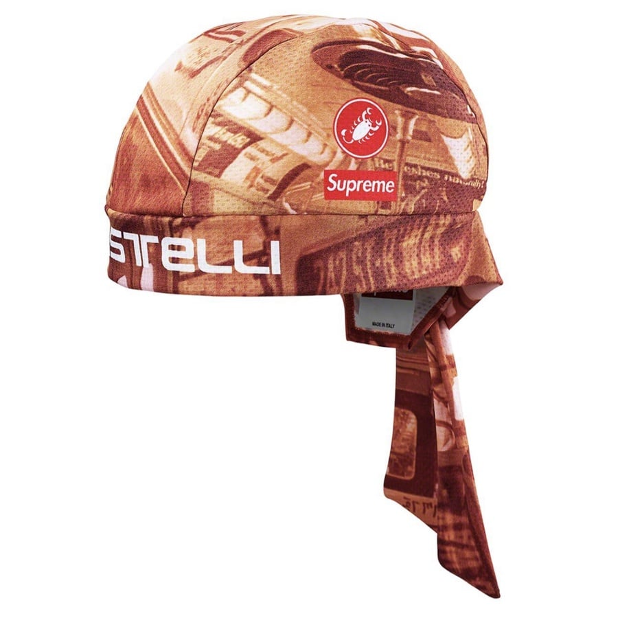 Details on Supreme Castelli Cycling Skull Cap from spring summer
                                            2020 (Price is $38)