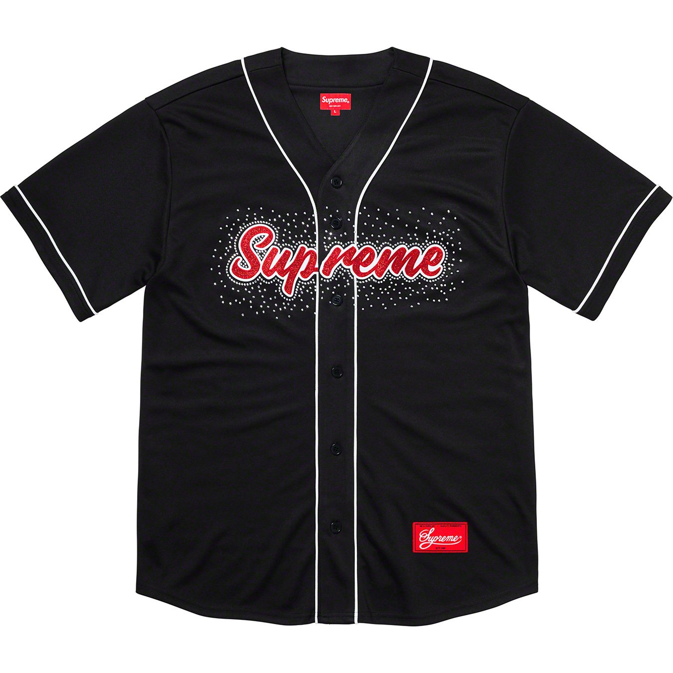 Supreme Rhinestone Baseball Jersey