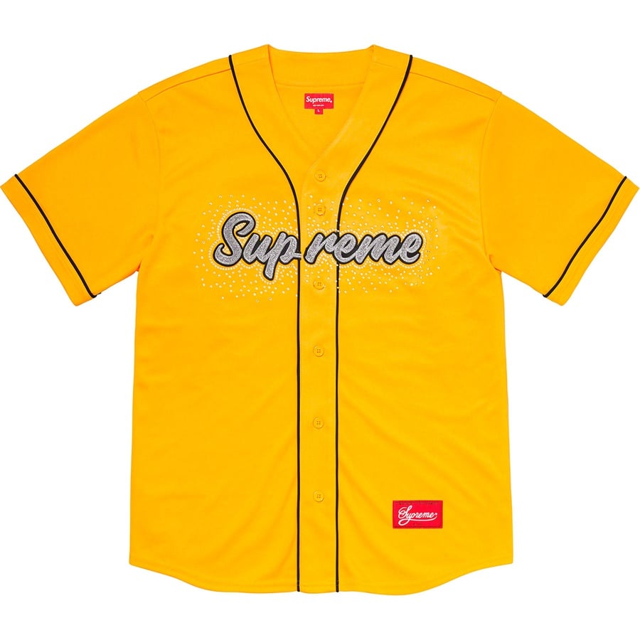 Details on Rhinestone Baseball Jersey Yellow from spring summer
                                                    2020 (Price is $138)