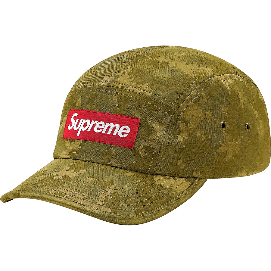 Details on Satin Digi Camo Camp Cap Olive from spring summer
                                                    2020 (Price is $48)
