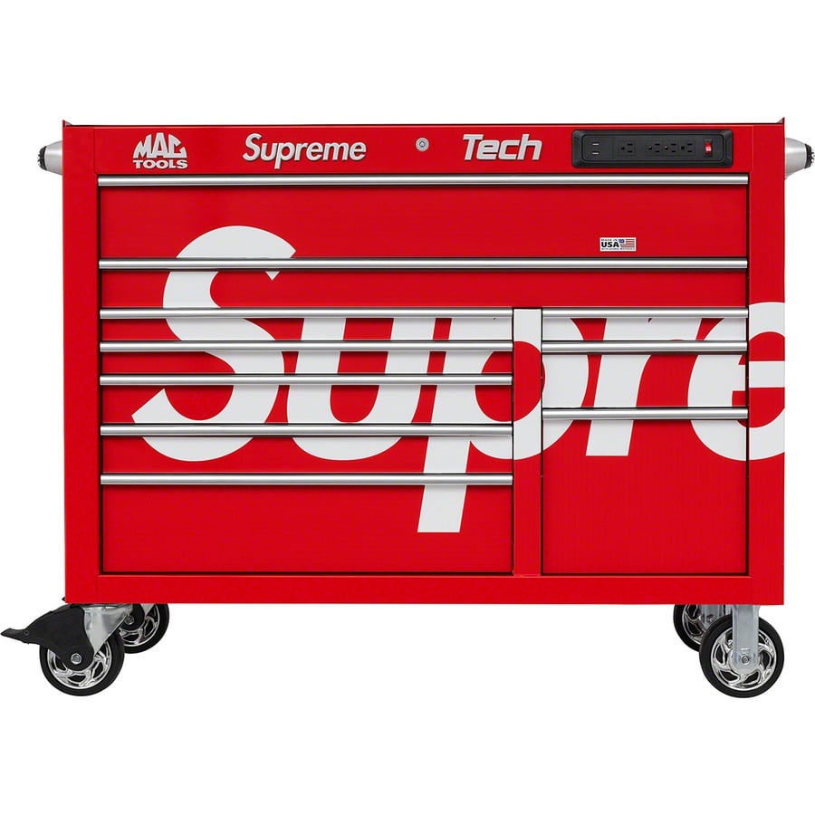 Details on Supreme Mac Tools T5025P Tech Series Workstation Red from spring summer
                                                    2020 (Price is $8800)