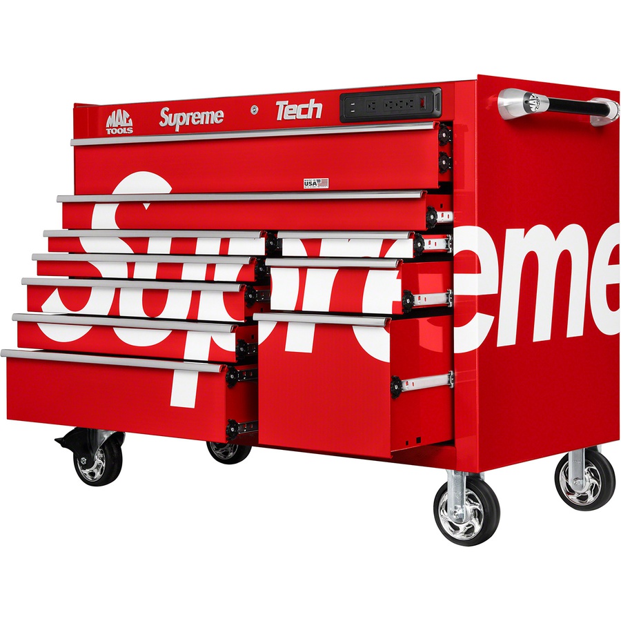 Details on Supreme Mac Tools T5025P Tech Series Workstation Red from spring summer
                                                    2020 (Price is $8800)