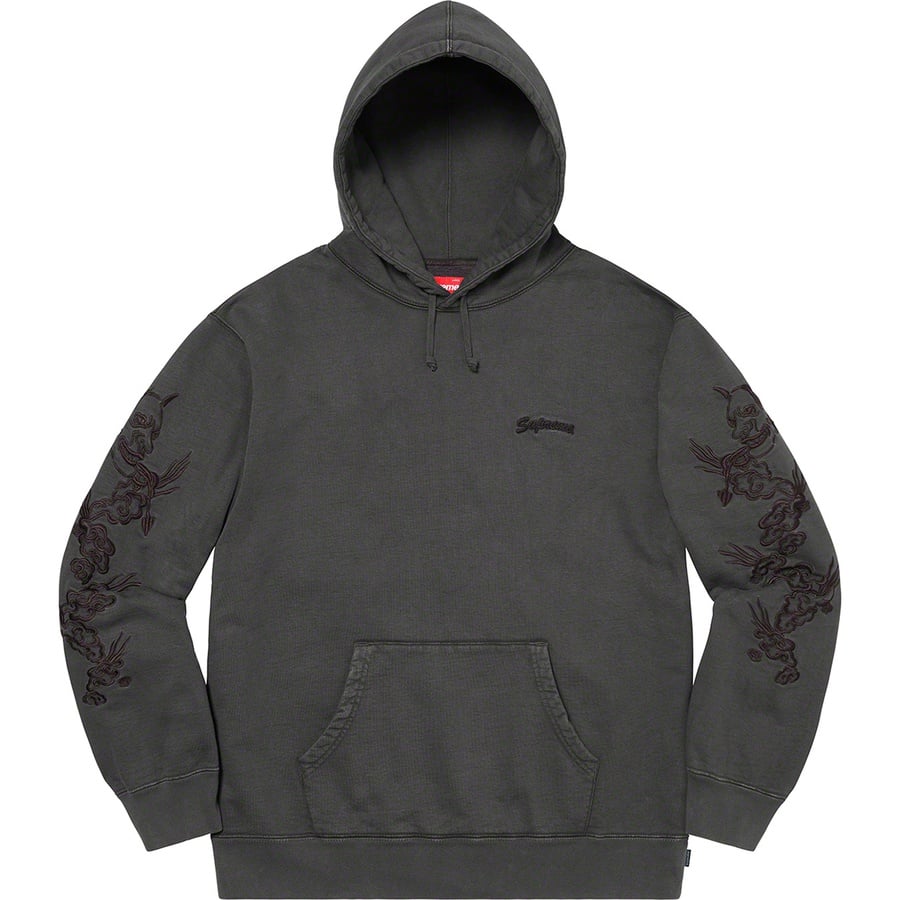 Details on Dragon Overdyed Hooded Sweatshirt Black from spring summer
                                                    2020 (Price is $168)