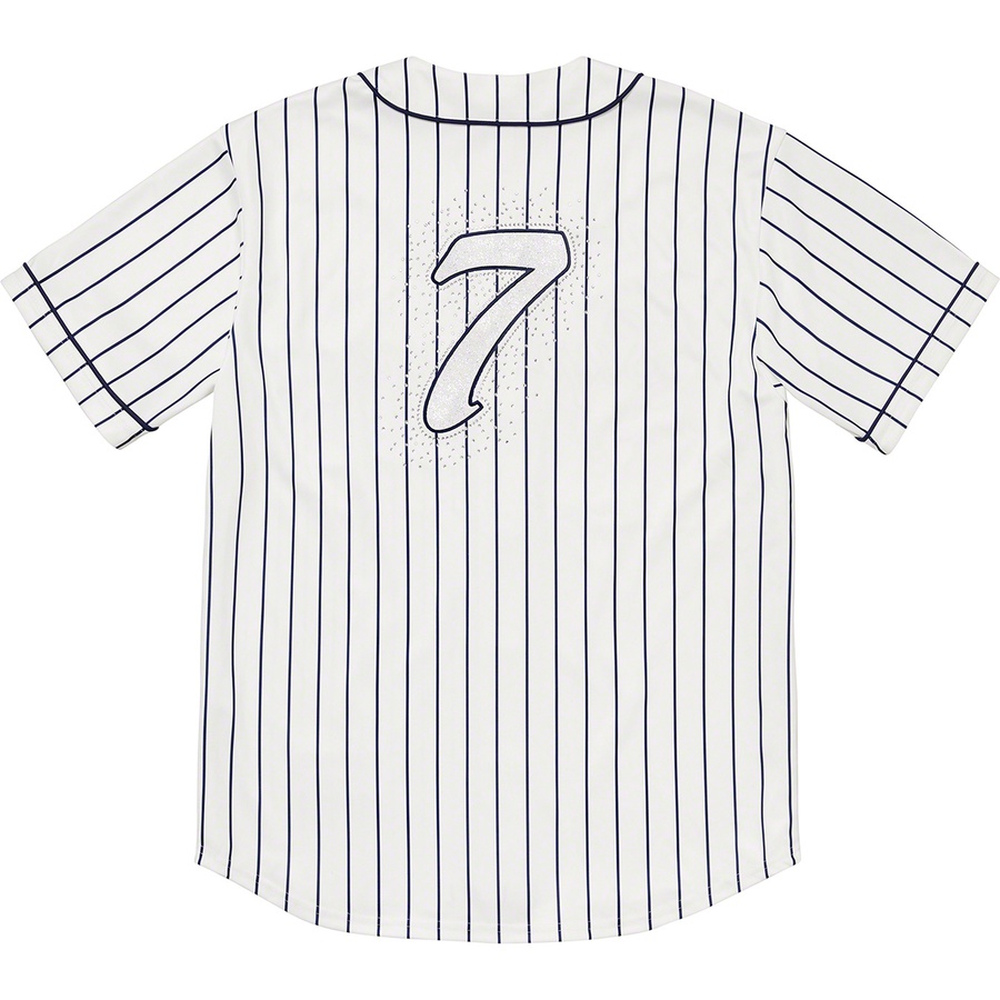 Details on Rhinestone Baseball Jersey Pinstripe from spring summer 2020 (Price is $138)