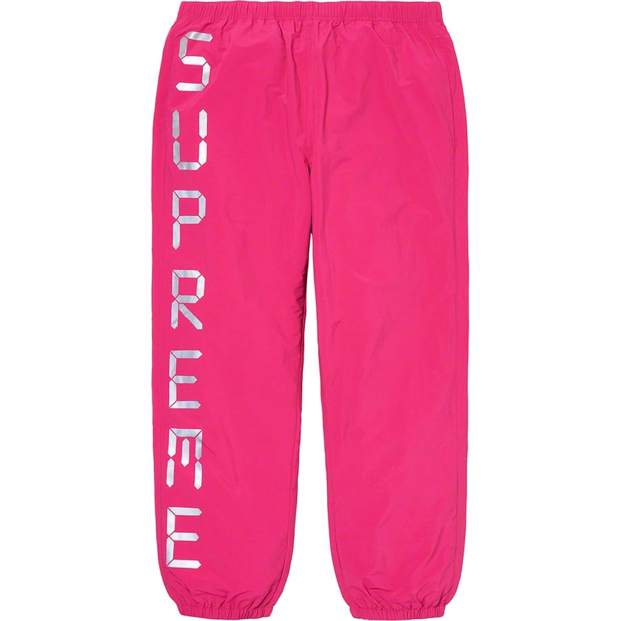 Details on Digital Logo Track Pant Fuchsia from spring summer
                                                    2020 (Price is $128)