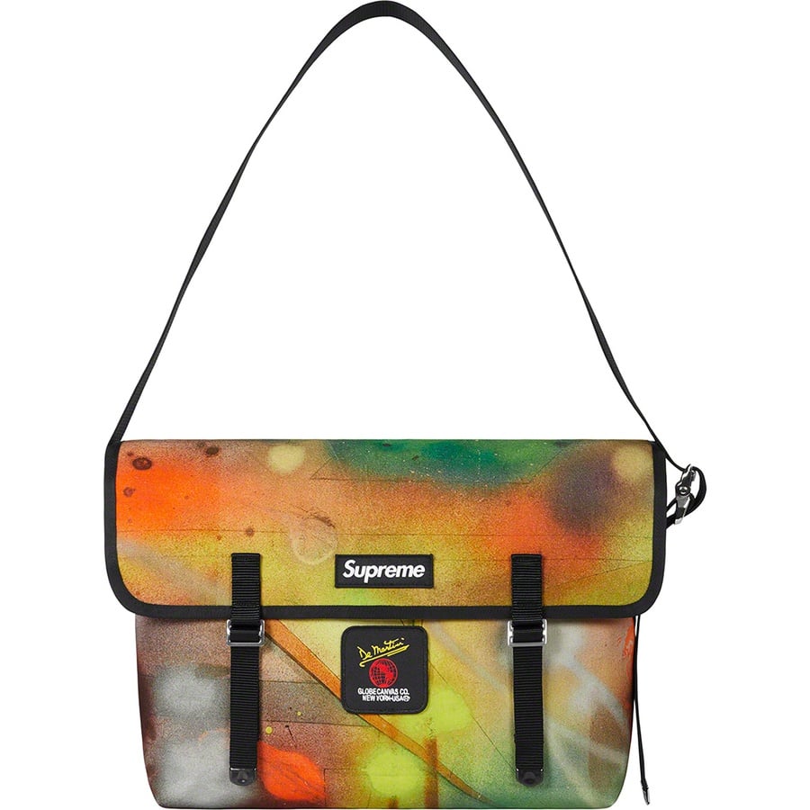 Details on Supreme De Martini Messenger Bag Rammellzee from spring summer
                                                    2020 (Price is $148)