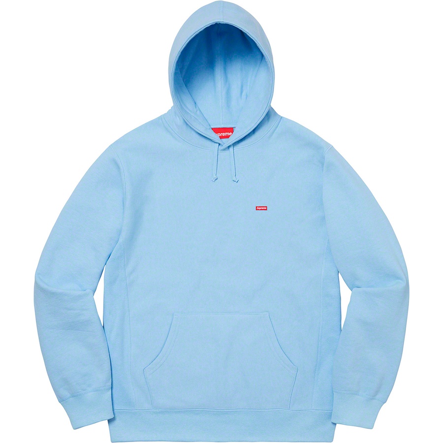 Details on Small Box Hooded Sweatshirt Ice Blue from spring summer 2020 (Price is $148)