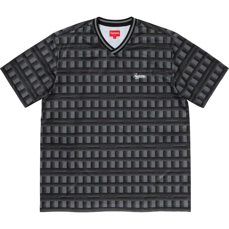 Details on Grid Soccer Jersey Black from spring summer
                                                    2020 (Price is $98)