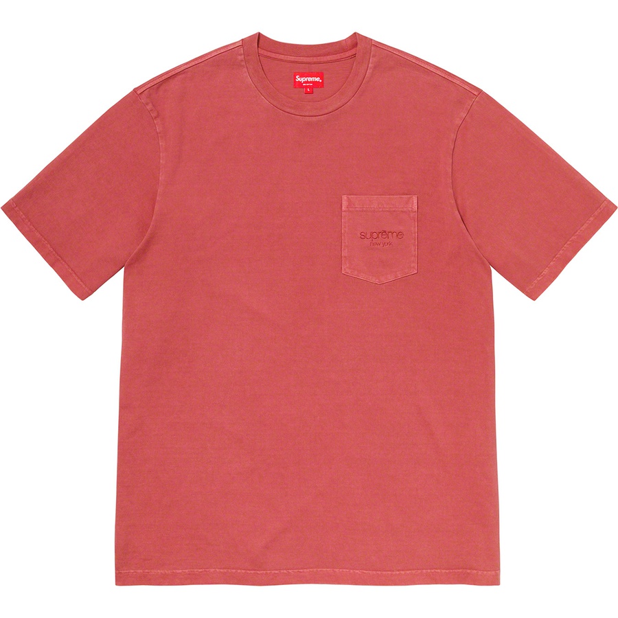 Details on Overdyed Pocket Tee Dark Red from spring summer
                                                    2020 (Price is $58)