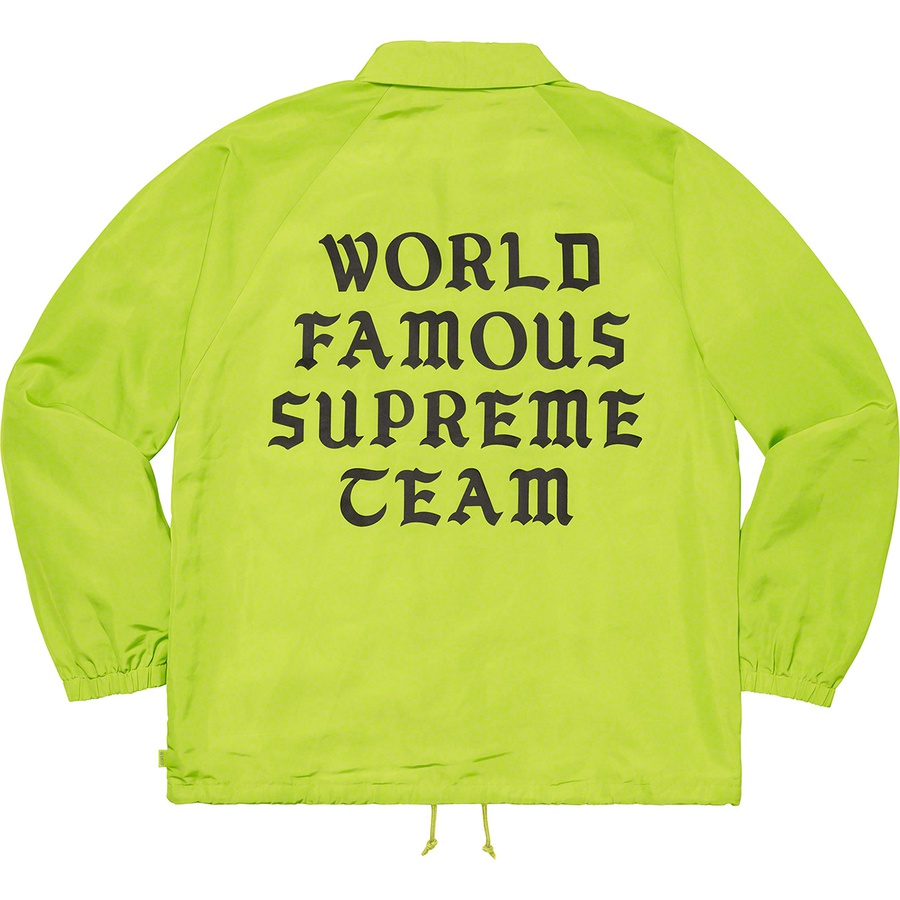 Supreme World Famous Coaches Jacket (SS20) - Lime - $138