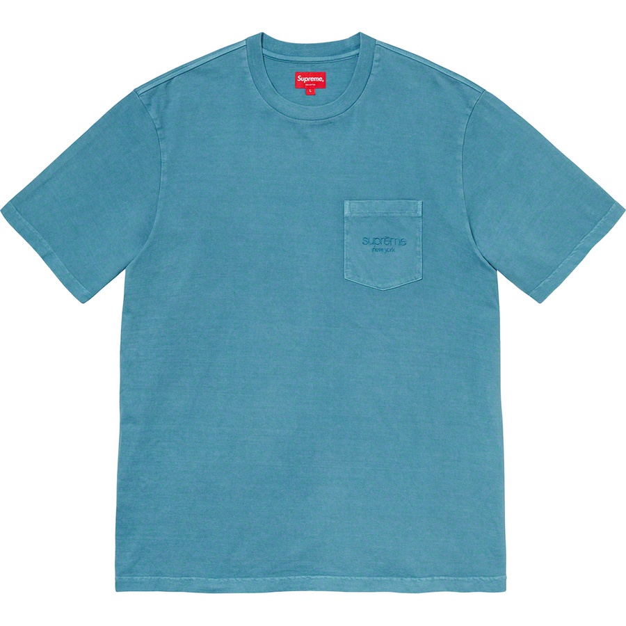 Details on Overdyed Pocket Tee Dark Blue from spring summer 2020 (Price is $58)