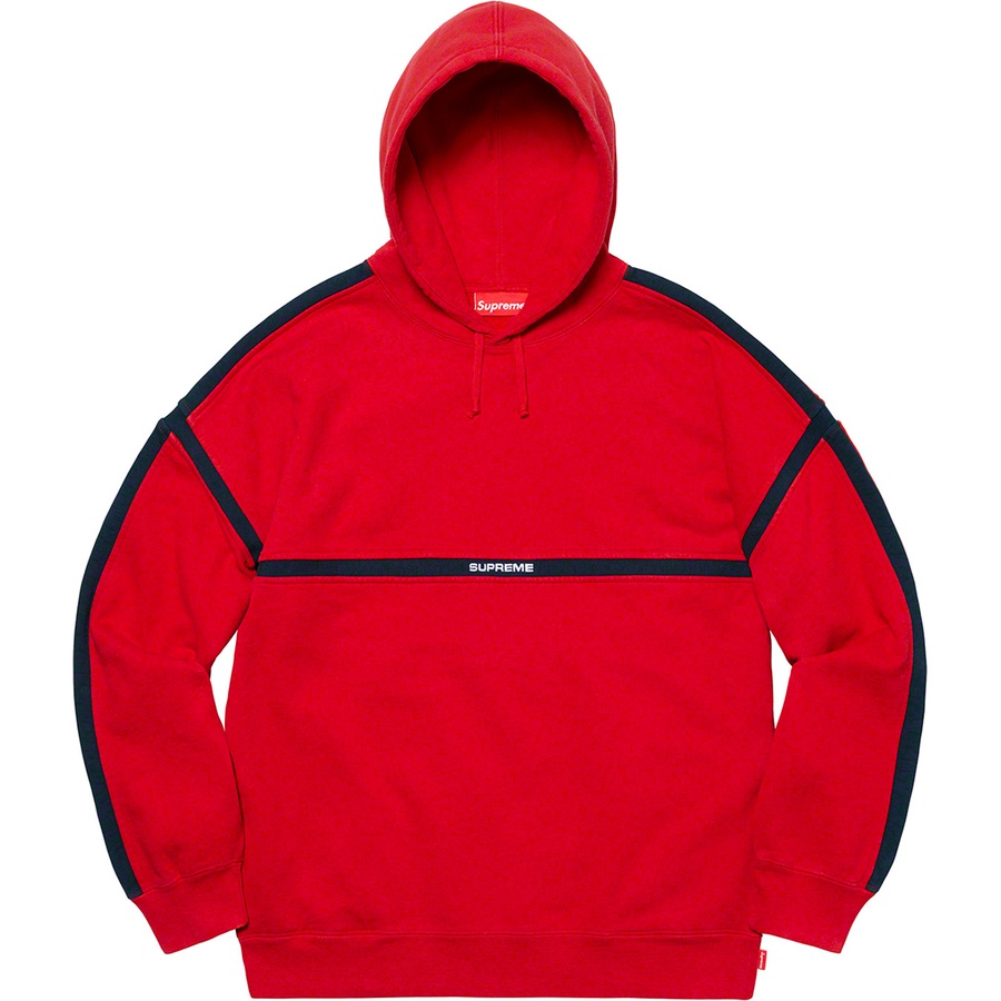 Details on Warm Up Hooded Sweatshirt Red from spring summer 2020 (Price is $158)