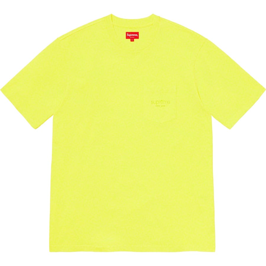 Details on Overdyed Pocket Tee Bright Yellow from spring summer
                                                    2020 (Price is $58)