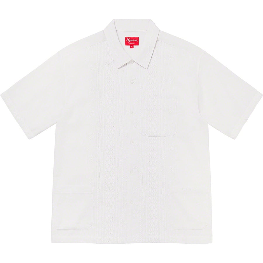 Details on Embroidered S S Shirt White from spring summer
                                                    2020 (Price is $128)