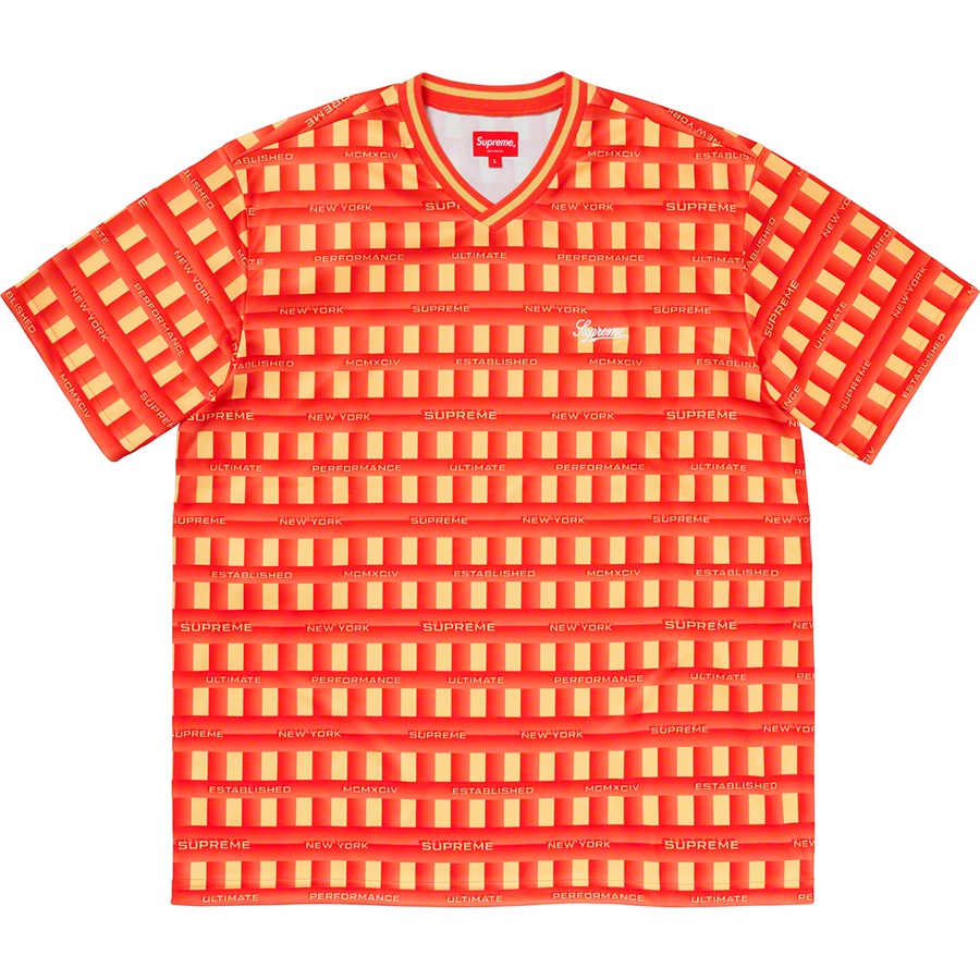 Details on Grid Soccer Jersey Orange from spring summer
                                                    2020 (Price is $98)