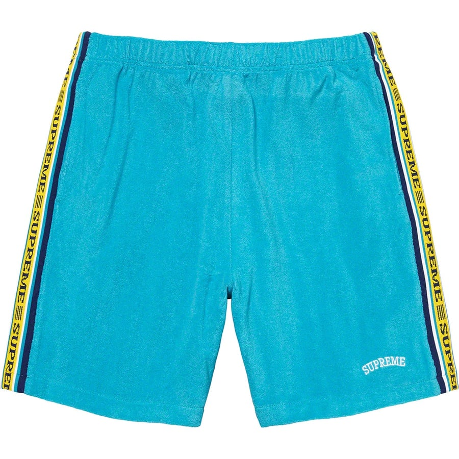 Details on Terry Short Cyan from spring summer
                                                    2020 (Price is $98)