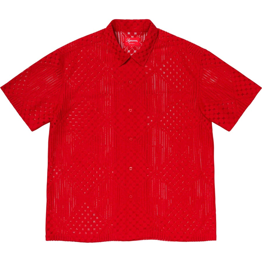 Details on Lace S S Shirt Red from spring summer
                                                    2020 (Price is $128)