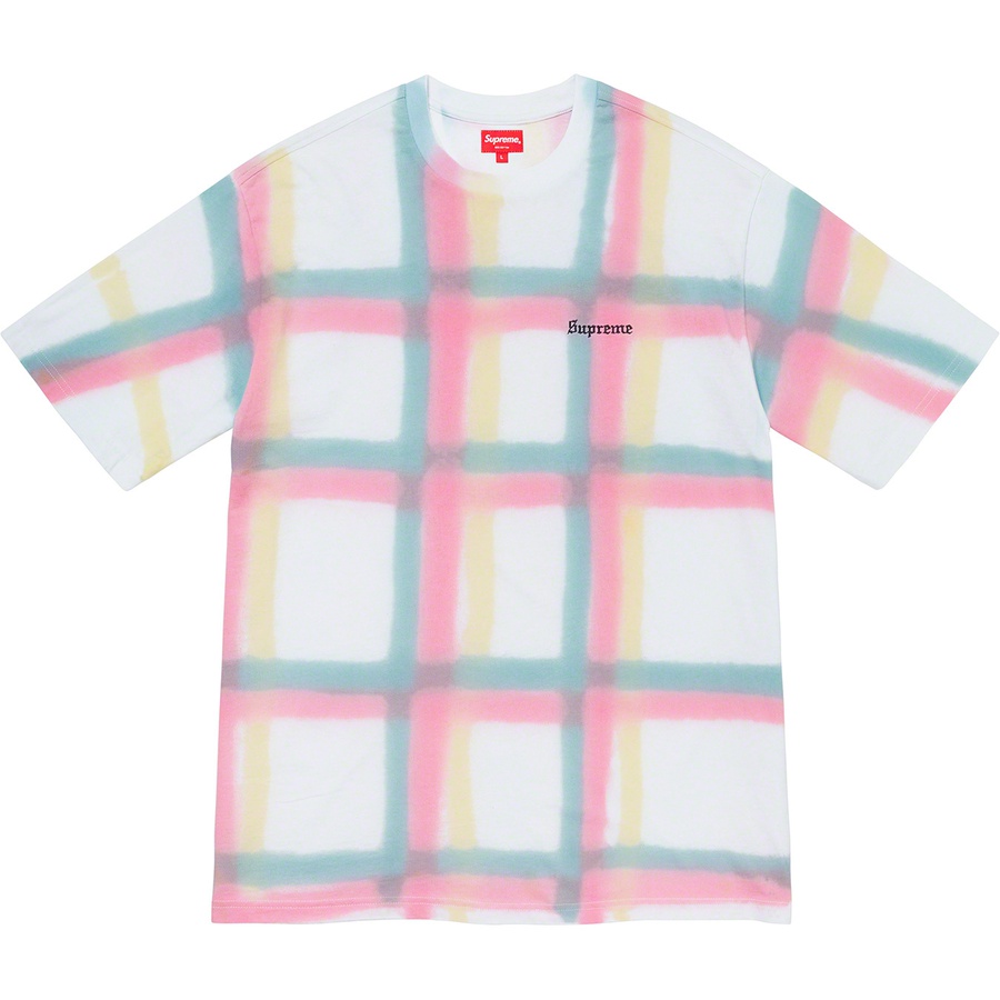 Details on Sprayed Plaid S S Top White from spring summer
                                                    2020 (Price is $88)