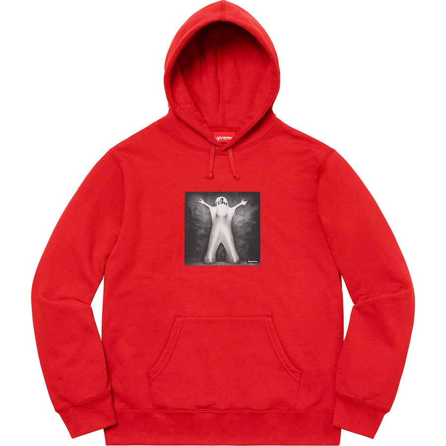 Details on Leigh Bowery Supreme Hooded Sweatshirt Burnt Red from spring summer
                                                    2020 (Price is $158)