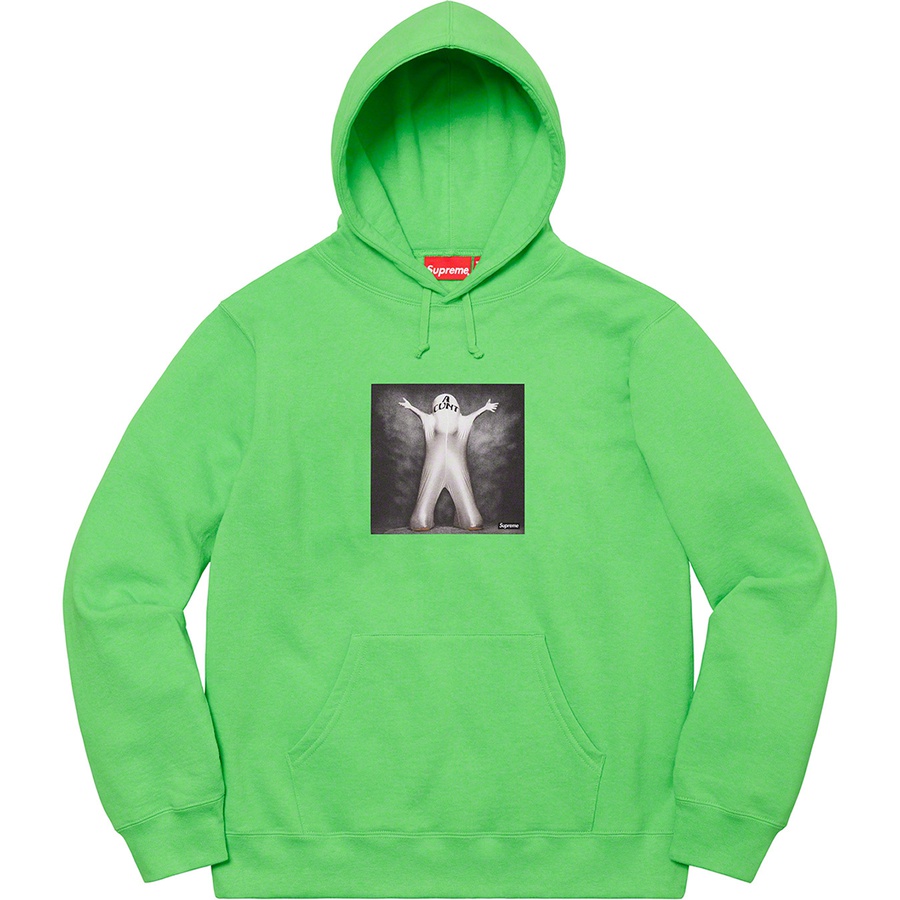 Details on Leigh Bowery Supreme Hooded Sweatshirt Bright Green from spring summer
                                                    2020 (Price is $158)