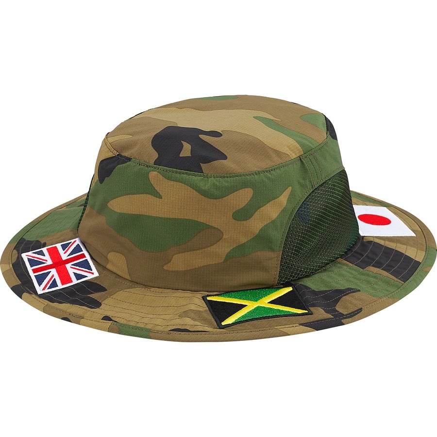 Details on Flags Boonie Woodland Camo from spring summer
                                                    2020 (Price is $60)