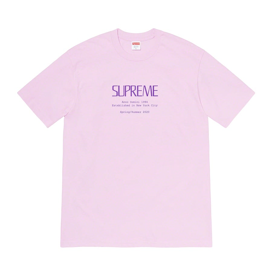 Supreme Anno Domini Tee released during spring summer 20 season