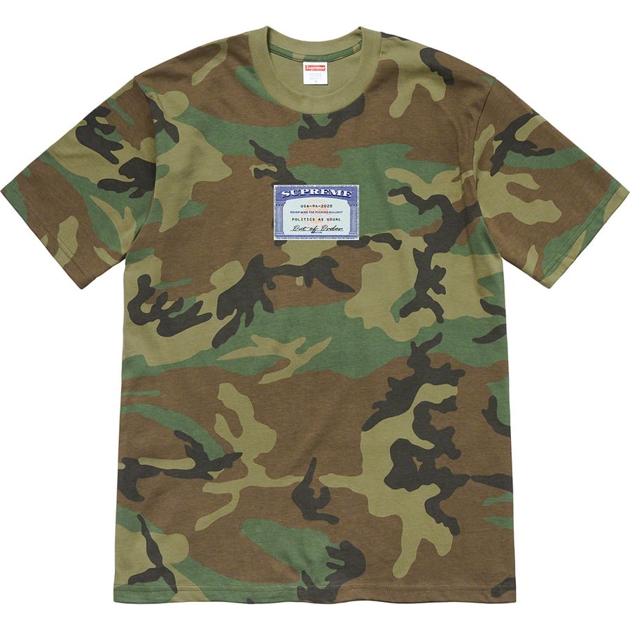 Details on Social Tee Woodland Camo from spring summer
                                                    2020 (Price is $38)