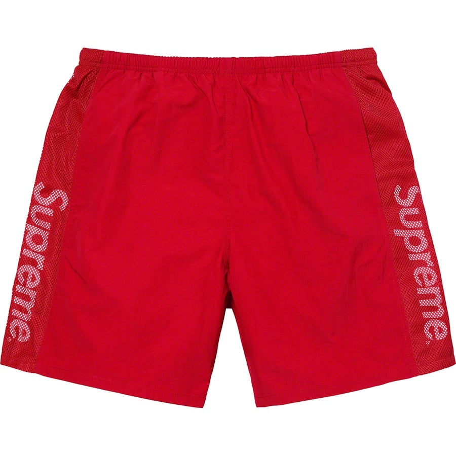 Details on Mesh Panel Water Short Red from spring summer
                                                    2020 (Price is $110)