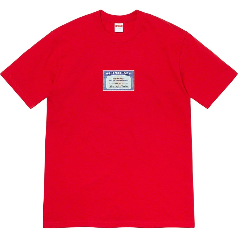 Details on Social Tee Red from spring summer
                                                    2020 (Price is $38)