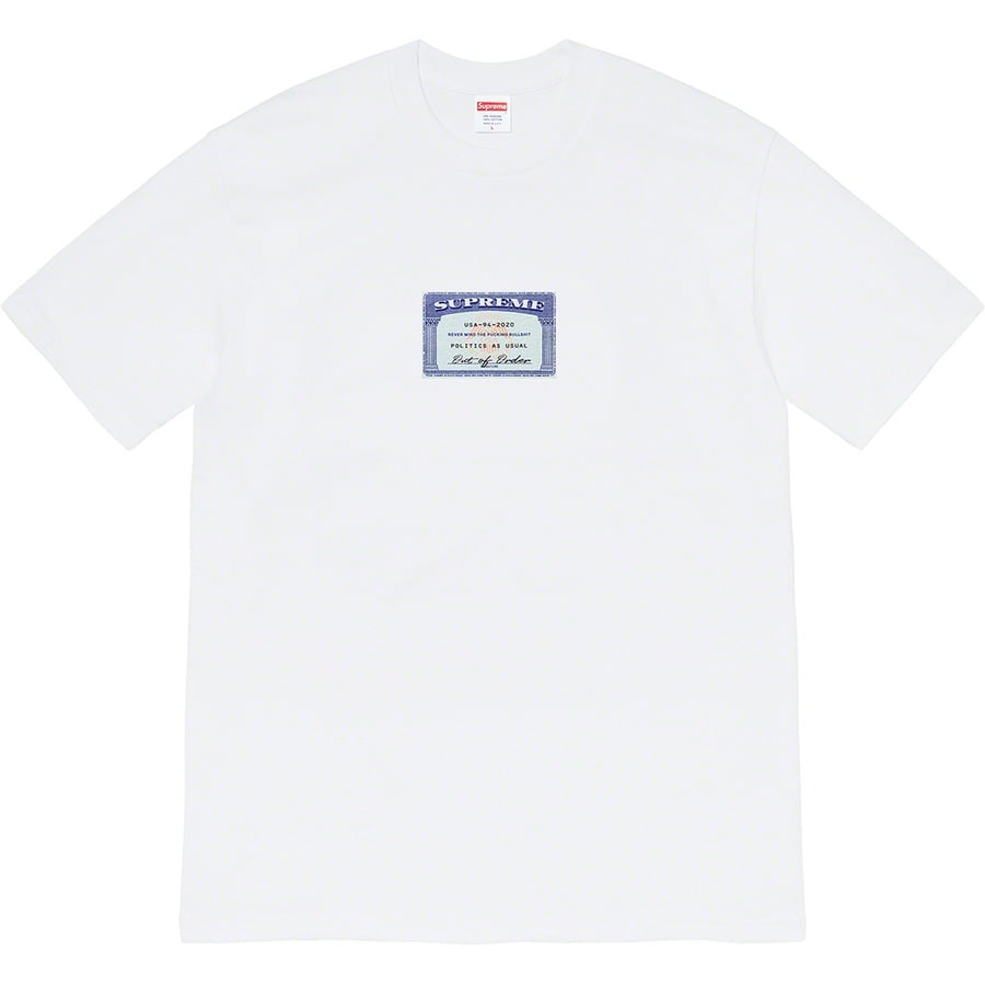 Details on Social Tee White from spring summer
                                                    2020 (Price is $38)