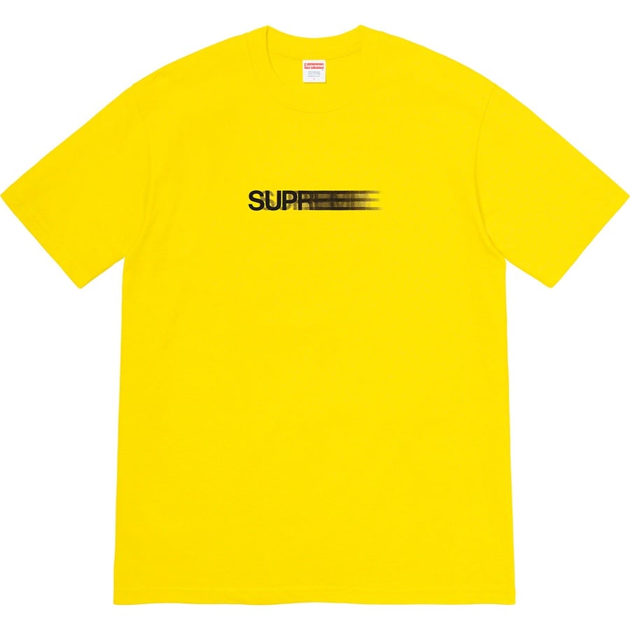 Details on Motion Logo Tee Yellow from spring summer 2020 (Price is $38)