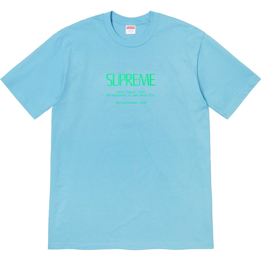 Details on Anno Domini Tee Light Blue from spring summer
                                                    2020 (Price is $38)