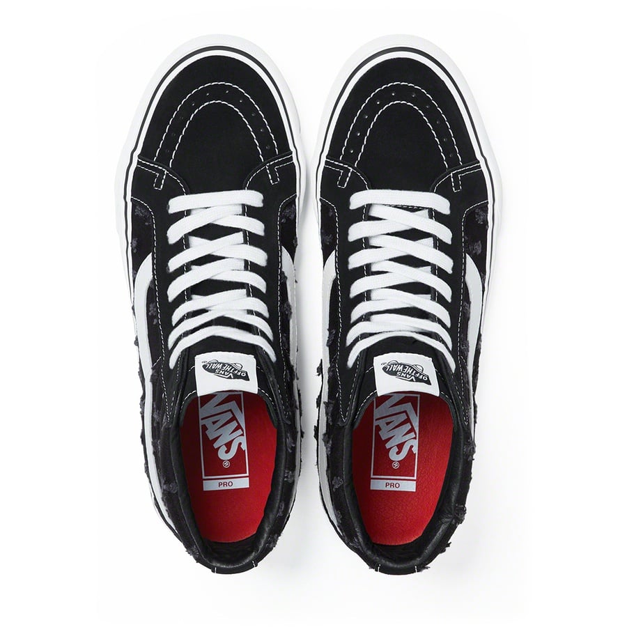 Details on Supreme Vans Hole Punch Denim Sk8-Hi Pro Black from spring summer
                                                    2020 (Price is $110)