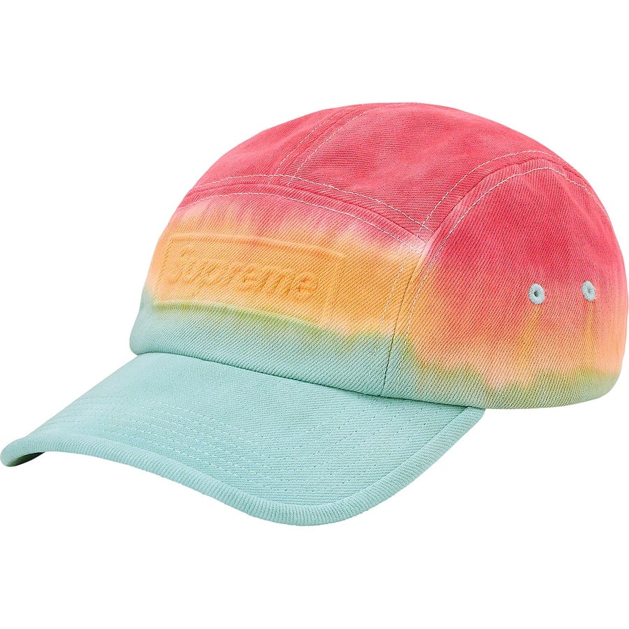 Details on Embossed Denim Camp Cap Red Dip Dye from spring summer
                                                    2020 (Price is $50)