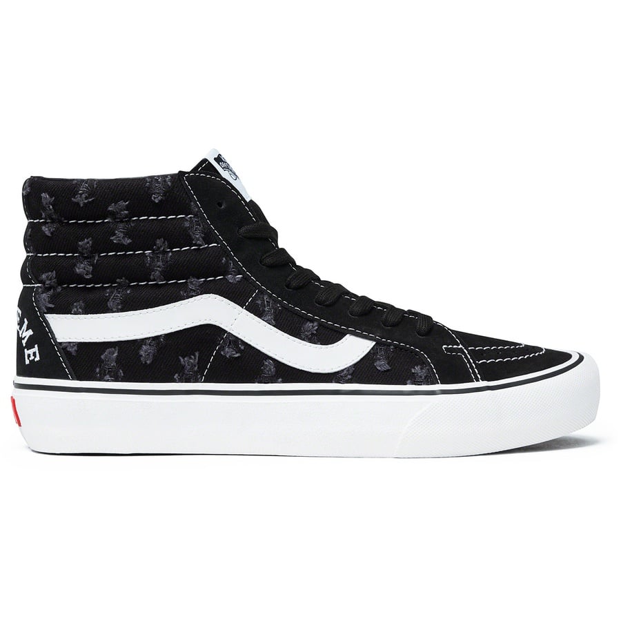 Details on Supreme Vans Hole Punch Denim Sk8-Hi Pro Black from spring summer
                                                    2020 (Price is $110)