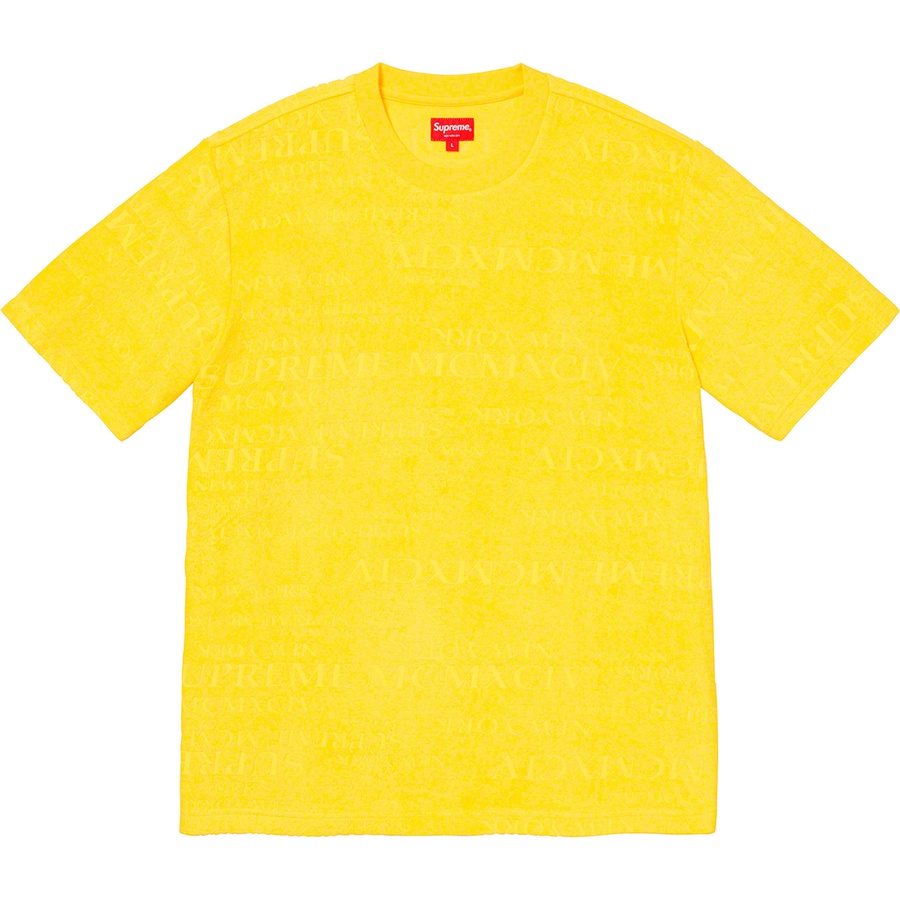 Details on MCMXCIV Terry S S Top Yellow from spring summer
                                                    2020 (Price is $88)