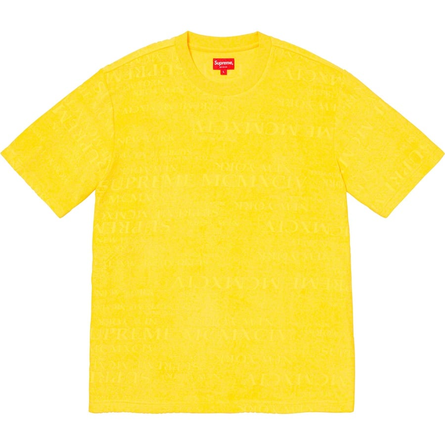 Details on MCMXCIV Terry S S Top Yellow from spring summer
                                                    2020 (Price is $88)