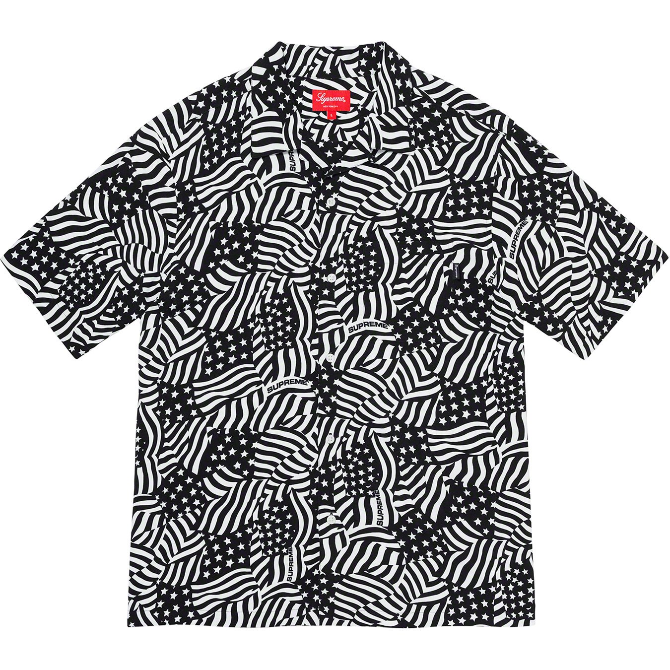 20ss supreme Flags Rayon S/S Shirt